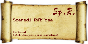 Szeredi Rózsa névjegykártya