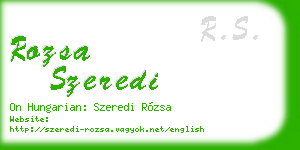 rozsa szeredi business card